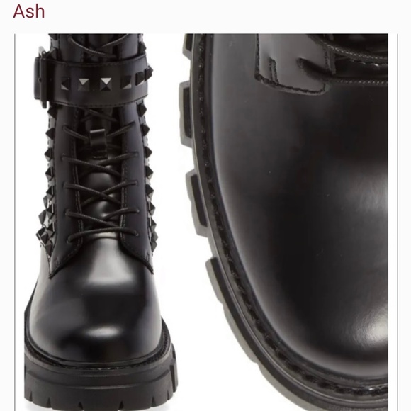 Ash Shoes | Ash Lewis Studded Black Boots | Color: Black/Red | Size: 8 | Calisenugget's Closet